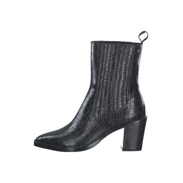 Botine cu aspect de piele de crocodil