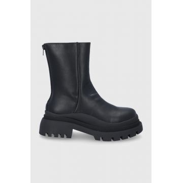 Truffle Collection Botine femei, culoarea negru, cu platformă Truffle Collection Botine femei, culoarea negru, cu platformă
