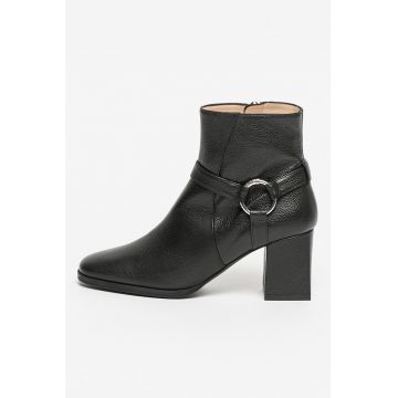 Botine de piele cu toc masiv Lexi Botine de piele cu toc masiv Lexi