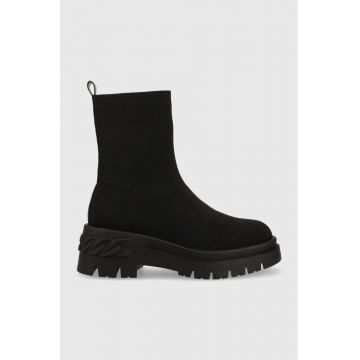 Aldo botine Bigact femei, culoarea negru, cu platforma Aldo botine Bigact femei, culoarea negru, cu platforma