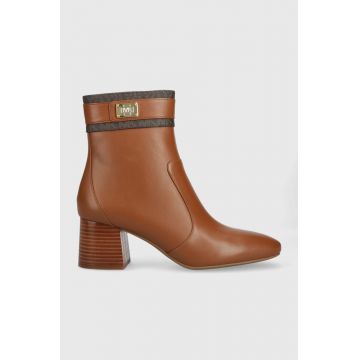 MICHAEL Michael Kors botine Padma femei, culoarea maro, cu toc drept MICHAEL Michael Kors botine Padma femei, culoarea maro, cu toc drept