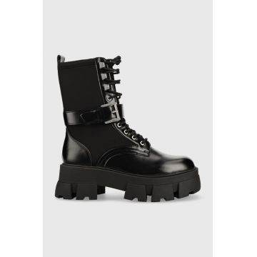Aldo botine Grandleap femei, culoarea negru, cu platforma Aldo botine Grandleap femei, culoarea negru, cu platforma
