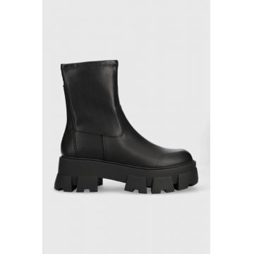 Aldo botine Grandsole femei, culoarea negru, cu toc drept Aldo botine Grandsole femei, culoarea negru, cu toc drept