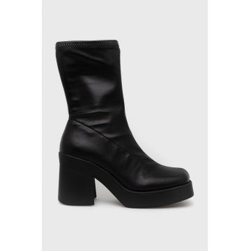 Steve Madden botine Overcast femei, culoarea negru, cu platforma