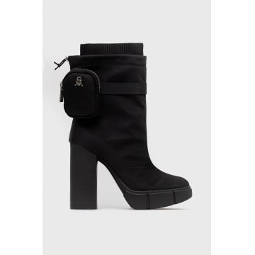 Steve Madden botine Riseup femei, culoarea negru, cu toc drept