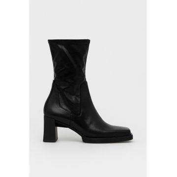 Vagabond botine Edwina femei, culoarea negru, cu toc drept