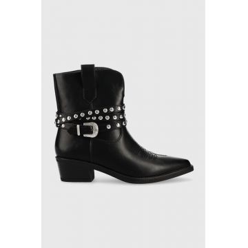 Answear Lab botine femei, culoarea negru, cu toc plat Answear Lab botine femei, culoarea negru, cu toc plat
