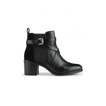 Botine Chelsea de piele intoarsa si piele New Asheel