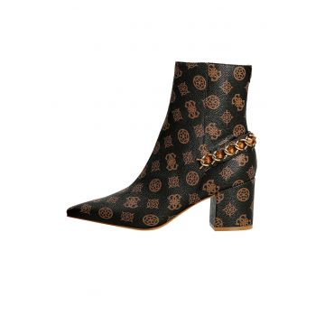 Botine cu model monograma Botine cu model monograma