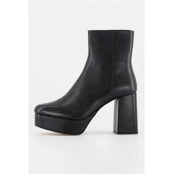 Botine de piele cu toc masiv Dayli Botine de piele cu toc masiv Dayli