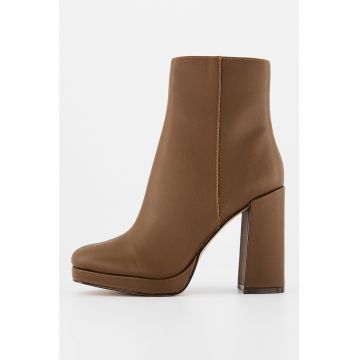 Botine de piele ecologica cu toc masiv Main Botine de piele ecologica cu toc masiv Main