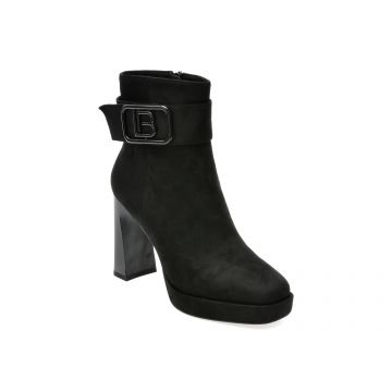 Botine LAURA BIAGIOTTI negre, 7880, din material textil