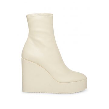 Botine wedge de piele ecologica Jassie