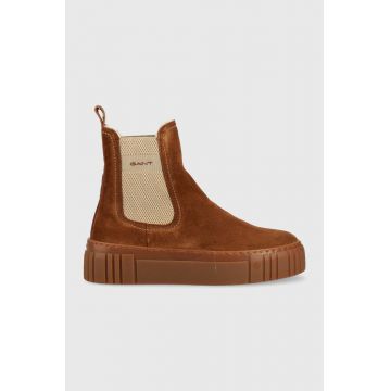 Gant botine din piele intoarsa Snowmont , culoarea maro Gant botine din piele intoarsa Snowmont , culoarea maro