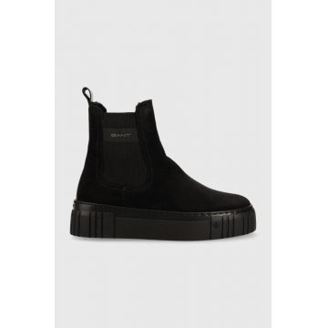Gant botine din piele intoarsa Snowmont , culoarea negru Gant botine din piele intoarsa Snowmont , culoarea negru