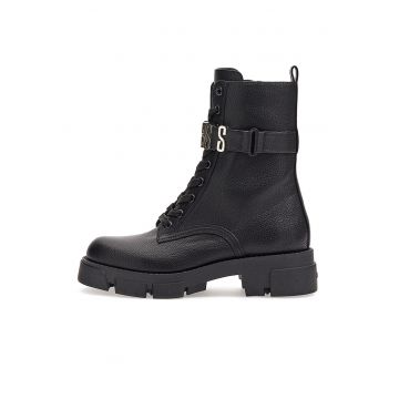 Ghete biker cu logo metalic Ghete biker cu logo metalic