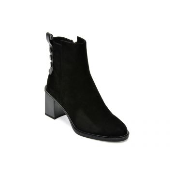 Botine EPICA negre, 18326, din piele intoarsa