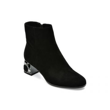 Botine FLAVIA PASSINI negre, 3805R52, din piele intoarsa