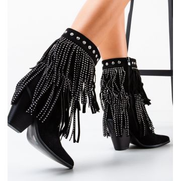 Botine dama Franj Negre