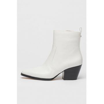 Botine de piele cu toc masiv Harlow Botine de piele cu toc masiv Harlow