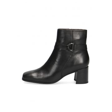 Botine din piele cu toc masiv Botine din piele cu toc masiv