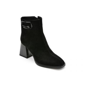 Botine EPICA negre, 07G7021, din piele intoarsa