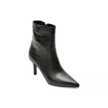 Botine EPICA negre, 2230, din piele croco