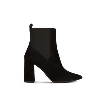 Geox botine Bigliana femei, culoarea negru, cu toc drept Geox botine Bigliana femei, culoarea negru, cu toc drept