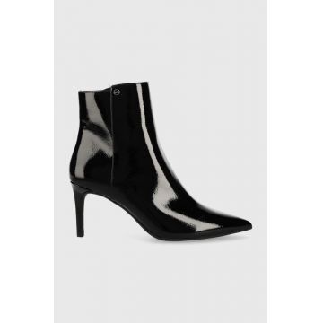 MICHAEL Michael Kors botine Alina femei, culoarea negru, cu toc cui MICHAEL Michael Kors botine Alina femei, culoarea negru, cu toc cui