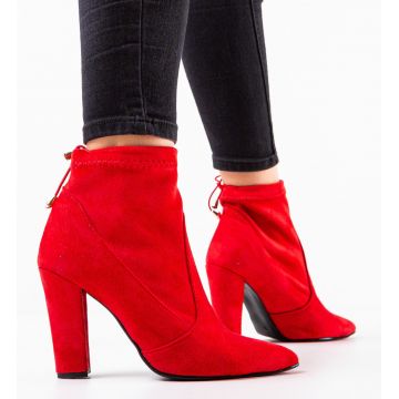 Botine dama Medy Rosii