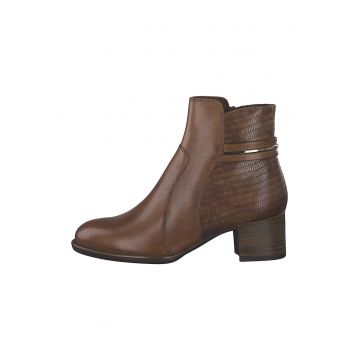 Botine de piele si piele ecologica cu segmente cu aspect de piele de sarpe Botine de piele si piele ecologica cu segmente cu aspect de piele de sarpe
