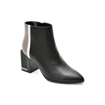 Botine EPICA negre, 07H8015, din piele naturala