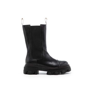 Charles Footwear botine din piele intoarsa femei, culoarea bej, cu platforma Charles Footwear botine din piele intoarsa femei, culoarea bej, cu platforma