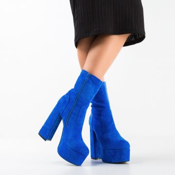 Botine dama Andy Albastre