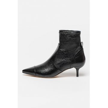 Botine de piele ecologica cu varf ascutit Kadence Botine de piele ecologica cu varf ascutit Kadence