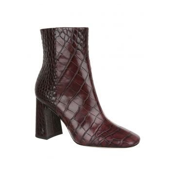 Botine din piele ecologica cu aspect de piele de crocodil Codie Botine din piele ecologica cu aspect de piele de crocodil Codie