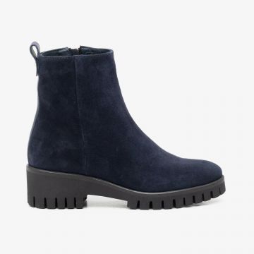 Botine damă casual din piele naturală, Leofex - 351 Blue Velur Botine damă casual din piele naturală, Leofex - 351 Blue Velur