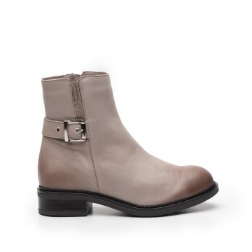 Botine dama din piele naturala Leofex- 557-1 Taupe