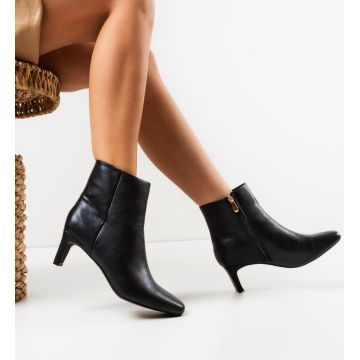 Botine dama Rojia Negre