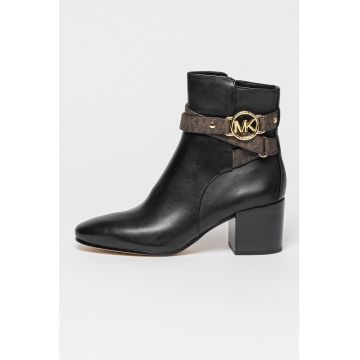 Botine de piele cu toc inalt Rory Botine de piele cu toc inalt Rory