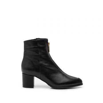 Botine elegante dama din piele naturala - 2120 Negru box