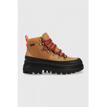 Palladium botine Palladium x Finisterre femei, culoarea bej, cu platforma Palladium botine Palladium x Finisterre femei, culoarea bej, cu platforma