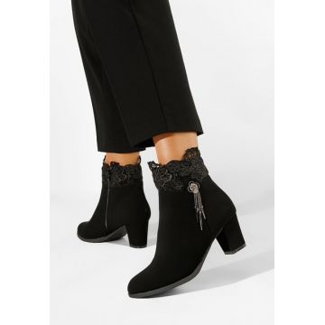 Botine elegante negre Natira