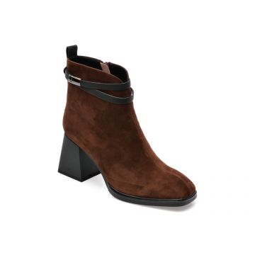 Botine EPICA maro, 07G7778, din piele intoarsa Botine EPICA maro, 07G7778, din piele intoarsa