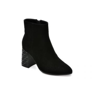 Botine EPICA negre, 07C3030, din piele intoarsa