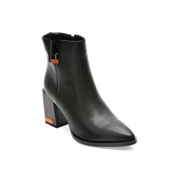 Botine EPICA negre, 1R530, din piele naturala