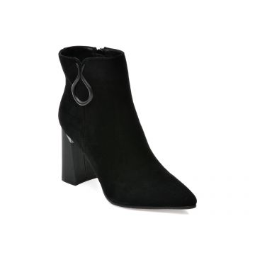 Botine EPICA negre, 1R682, din piele intoarsa