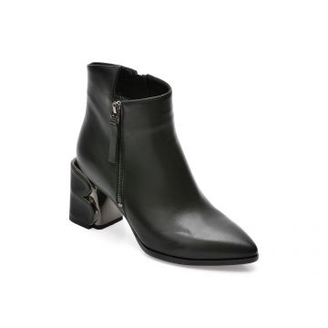 Botine EPICA negre, 70977, din piele naturala