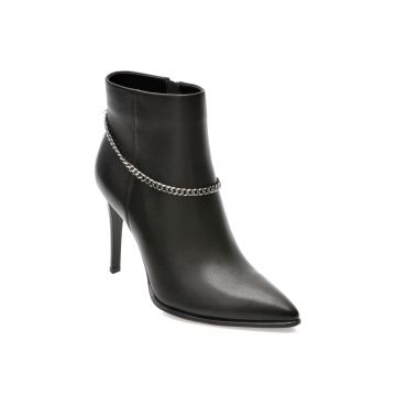 Botine EPICA negre, JI00067, din piele naturala