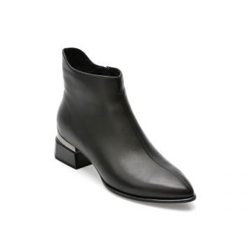 Botine EPICA negre, RA2123, din piele naturala